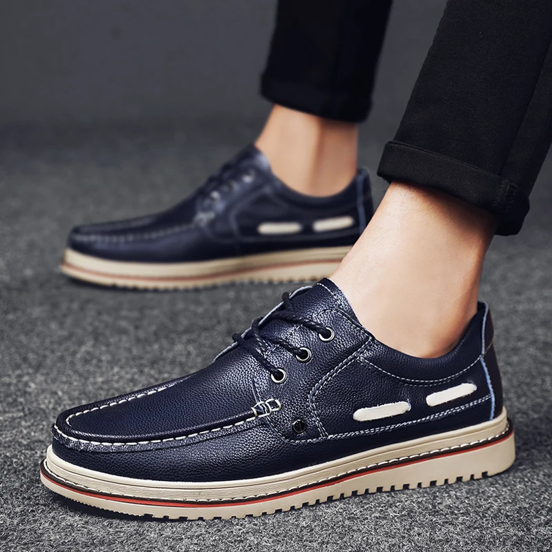 

MeFashion Shoes Men High Quality lace up Men Casual Shoes outdoor breathable Black Brown Heel Formal Dress Shoes Mens oxfords