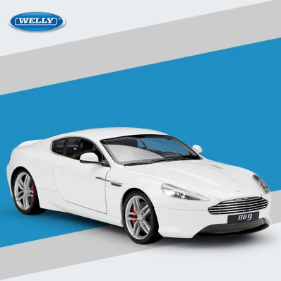 Белый 1:18 Масштаб Aston Martin DB9 Coupe модель автомобиля из сплава металлические игрушки транспортные средства Детские игрушки Подарки оригинальная коробка - Цвет: Белый