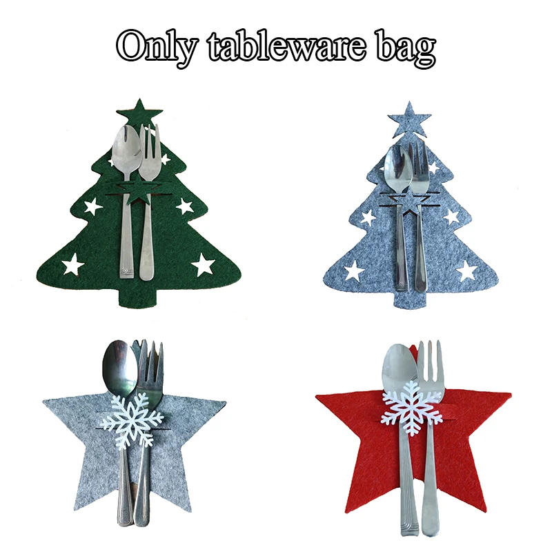 

4 шт., чехлы для столовых приборов в форме рождественской елки