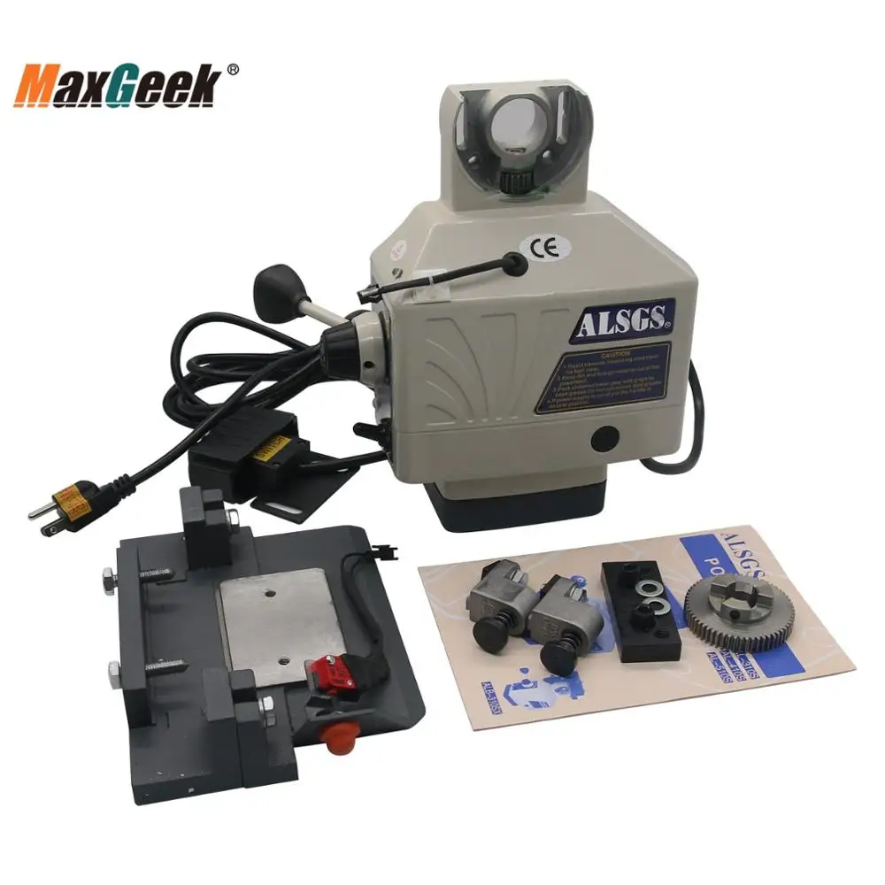 Maxgeek-alimentador de alimentación para fresadora Horizontal, dispositivo ALSGS de 110V Y 220V, eje X Y, ALB-310SX