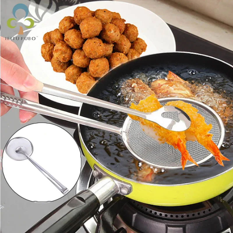 1 шт. ложка для жареной еды из нержавеющей стали кухонный дуршлаг фильтр слив пищи