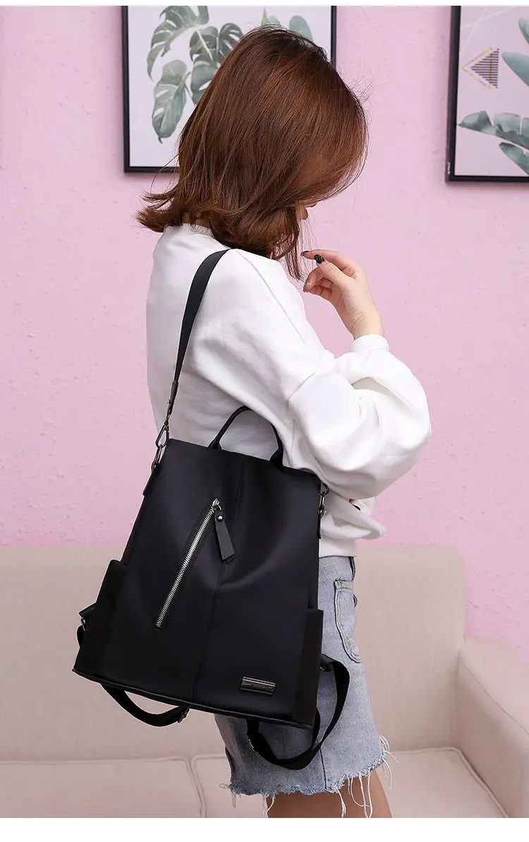

Anti-theft Women Backpack Waterproof Oxford Female Shoulder Bag Large Capacity Travel Bag Ladies Casual Mochila Bagpack Blacvk