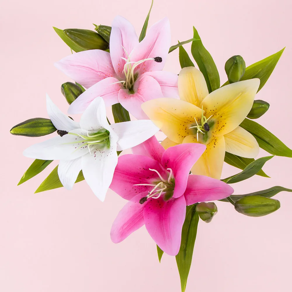 Искусственный цветочный ароматизатор лилии свежий стиль стол узор в виде