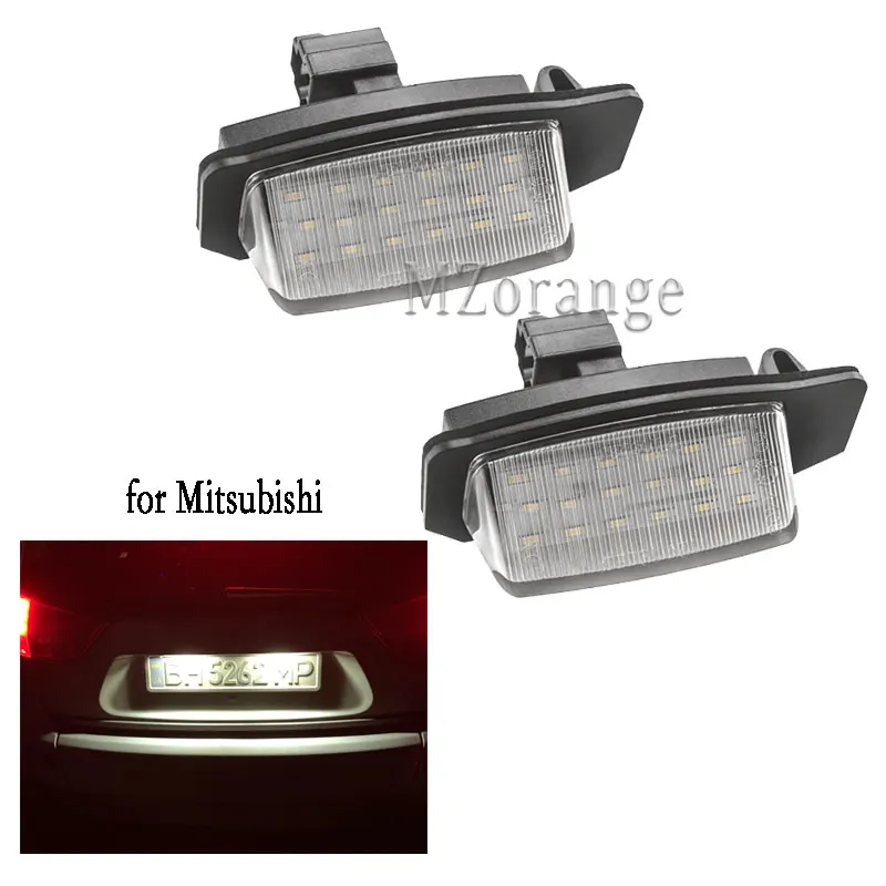 

For Mitsubishi OUTLANDER XL(CW) 2006-2012 LED number License Plate Lights lamps for Lancer Sportback 2008~2012 Car accessories