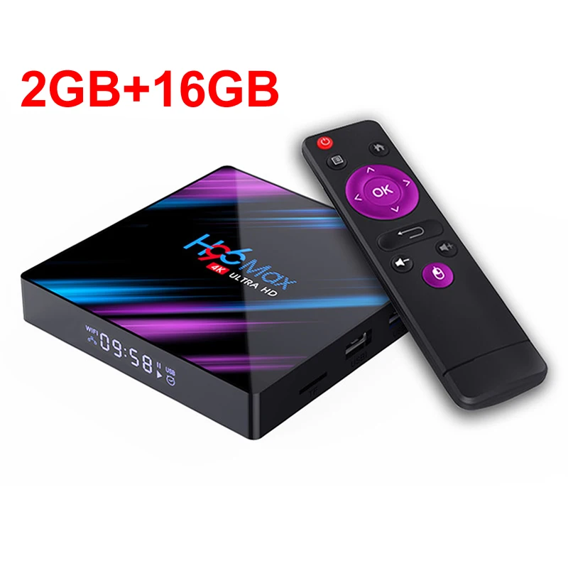 2GB 16GB H96 MAX 3318 Android 9,0 Smart tv Box Rockchip RK3318 4 Гб ОЗУ 64 Гб ПЗУ BT4.0 USB3.0 2,4G/5G двойной wifi 3D 4K HDR телеприставка - Цвет: 2GB 16GB