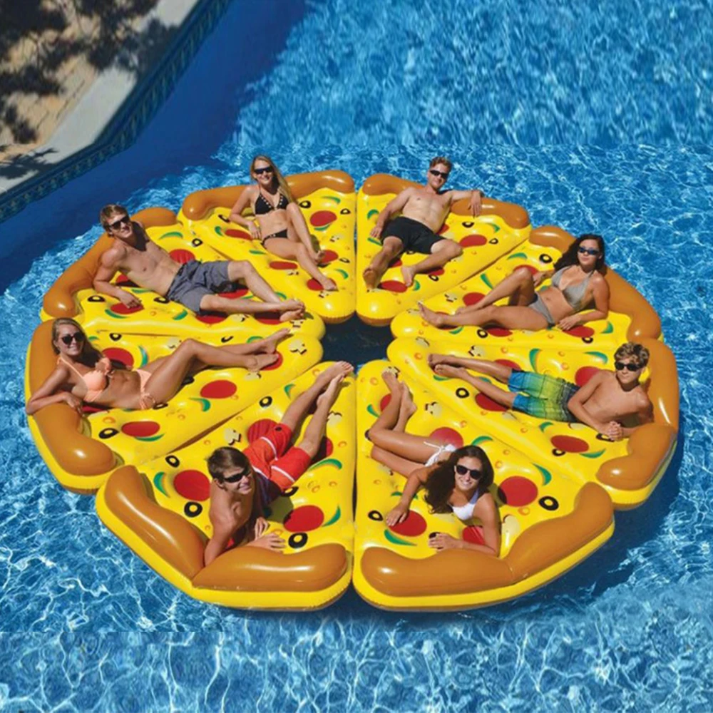 180*150 Cm Inflatable Pool Mat Pizza Row Color Floating Bed Swimming Floats Mattresses For Toys Summer Water | Игрушки и хобби