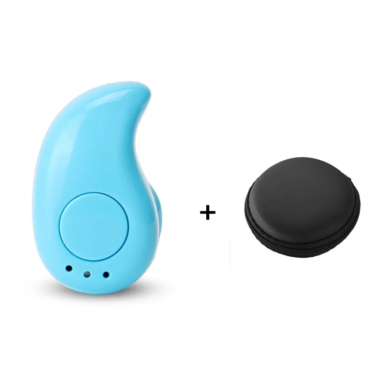 blue with bag Мини беспроводные Bluetooth наушники в ухо спортивные с микрофоном наушник невидимая гарнитура для samsung huawei Xiaomi Android - Цвет: blue with bag