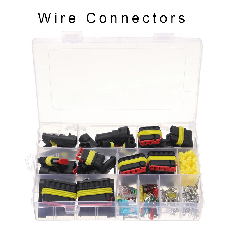 

240pcs Waterproof Wire Connector 1-6Pin Way Electrical Automotive Wire Connectors Plug Car Auto Wire Cable Terminals Assortment
