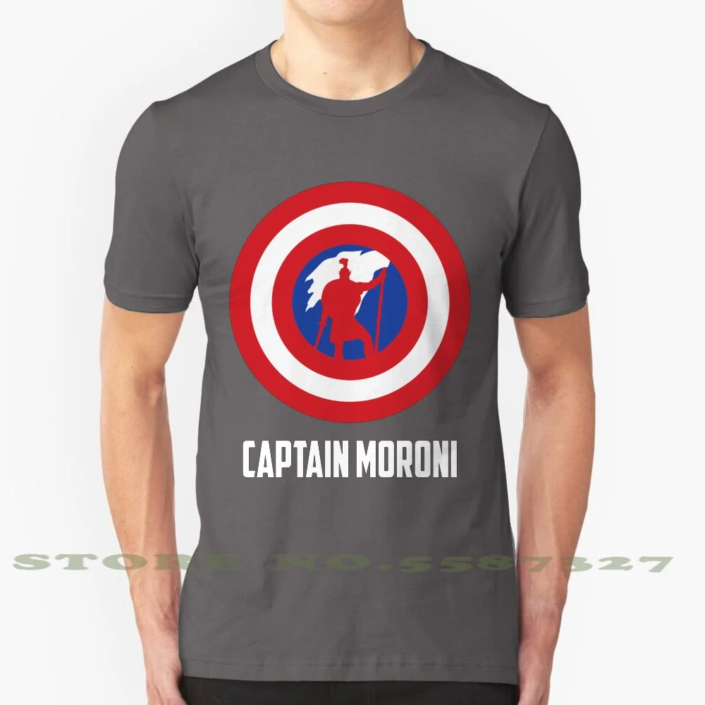 Футболка Mighty Captain Moroni для мужчин и женщин черно-белая рубашка с изображением