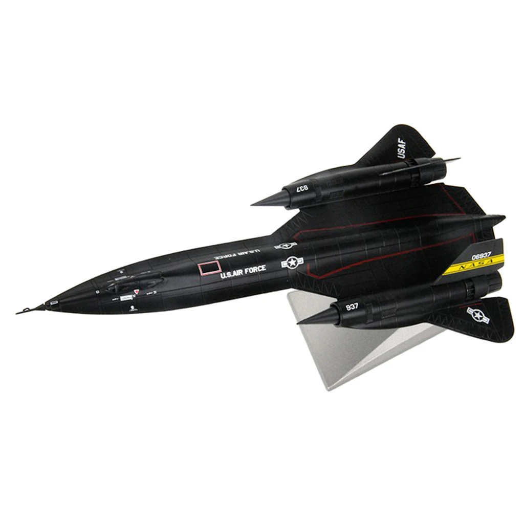 Самолёт Blackbird, SR-71A США, металлический, литье под давлением, в комплекте металлическая подставка, Материа для сборки