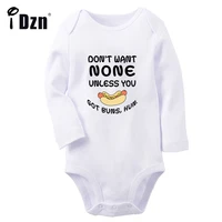 dont want none unless you got buns hun baby boys fun rompers baby girl cute bodysuit newborn long sleeves jumpsuit soft clothes
