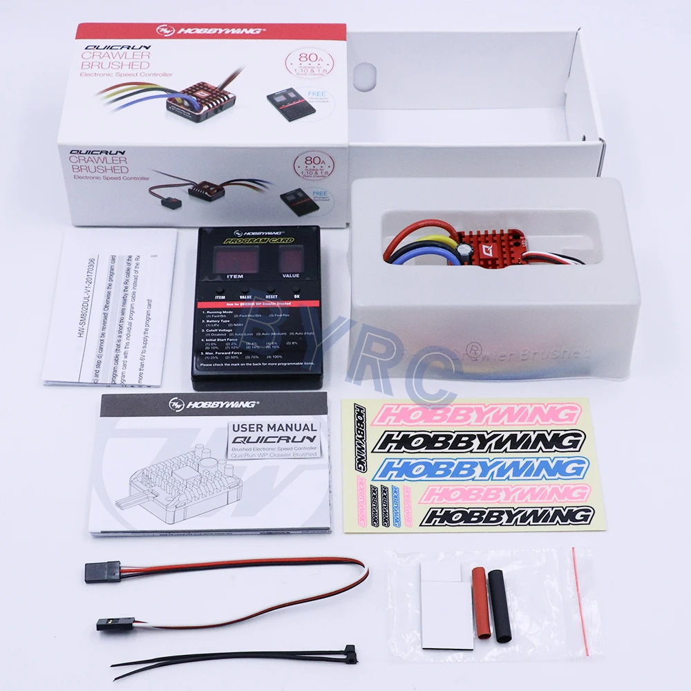 Водонепроницаемый Матовый контроллер скорости ESC Hobbywing quirun 1080 80A с программной