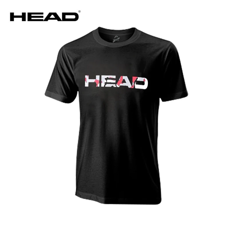 Men Women Unisex HEAD Cotton Spandax Tennis T-Shirt Short-sleeved O-Neck Sport T-Shirt Breathable Sweat-absorbent Tenis Gym Coat