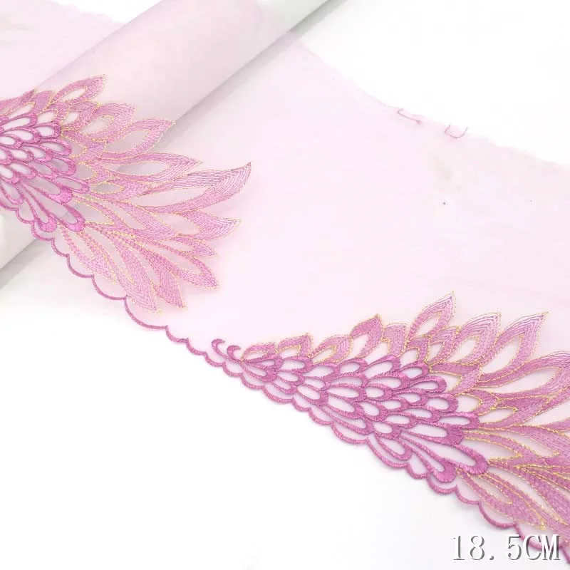 30 ярдов сетчатая нить полиэстер ткань перо кружевная бейка Вышивка Шитье