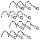 Кольцо для носа с кристаллами 10 шт., пирсинг ноздрей из нержавеющей стали, носовой пирсинг Z, пикантное ювелирное изделие для тела, 18 г 20 г