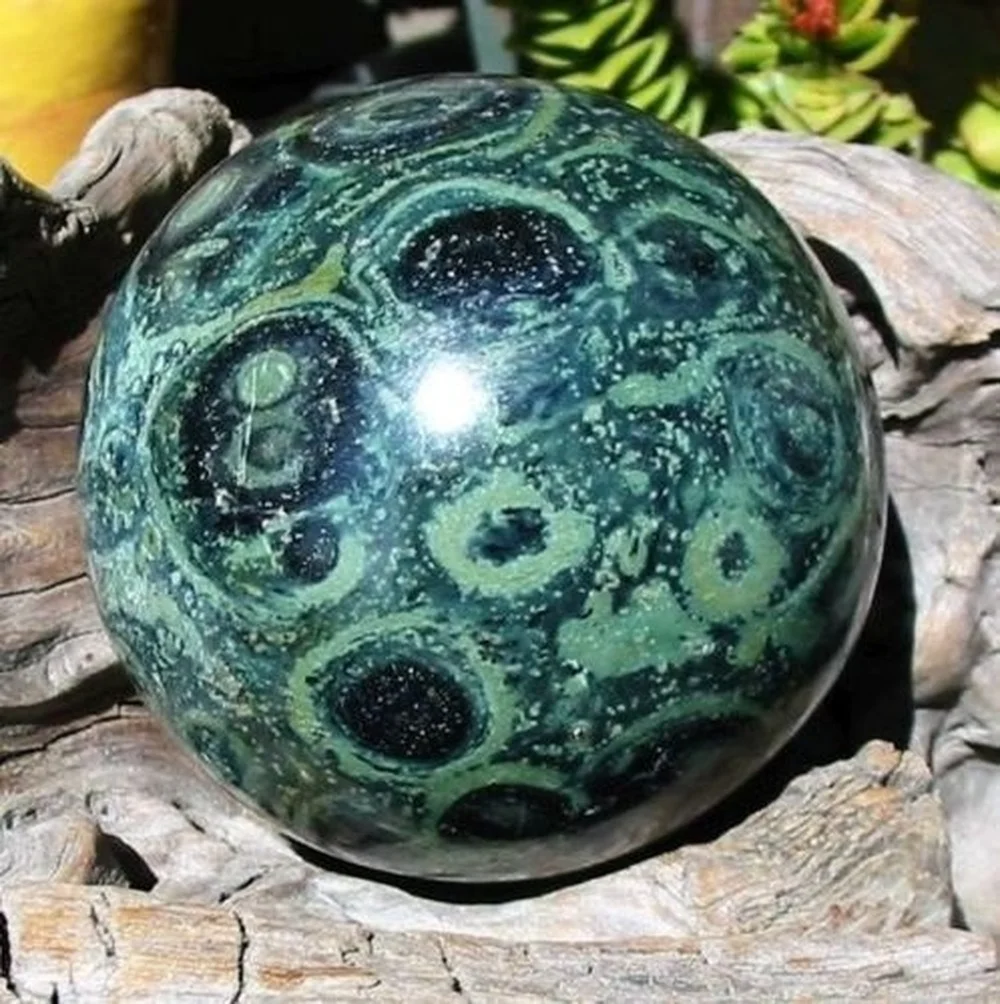 

Natural Green Kambaba Jasper Stromatolite Crystal Reiki Healing Ball