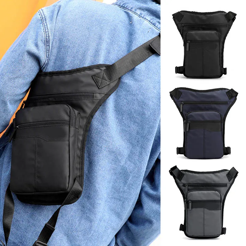 

Hot Selling Men Waist Drop Leg Bag Thigh Pack Zipper Multi-function Bags Adjustable For Cycling Outdoors