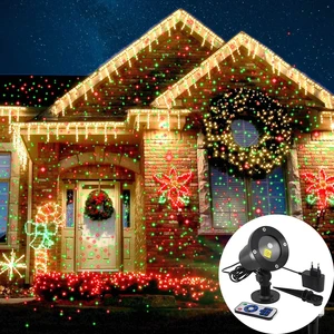 Лазерный проектор Sky Stars светильник s, Рождественский красный и зеленый статический прожектор с фонариком, светильник для сада вечерние, ландшафта, сценический свет