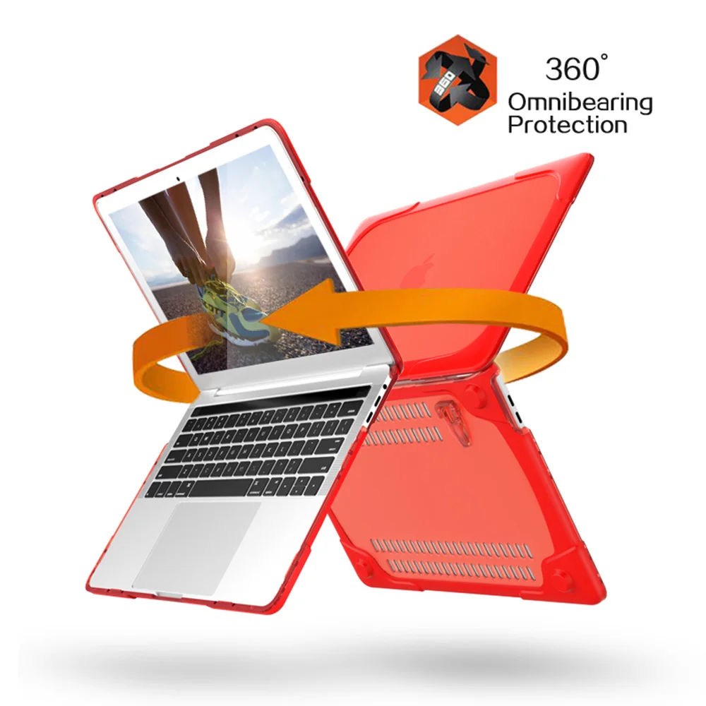 Противоударный Внешний чехол для Macbook Air 11 12 13 NewPro 13,3 15 A2159 A1932 Жесткий пластиковый Чехол со складной подставкой