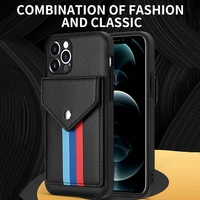 luxury shockproof lens protection credit card pocket leather phone case for iphone 12 pro max mini 11 x 8 plus back cover fundas