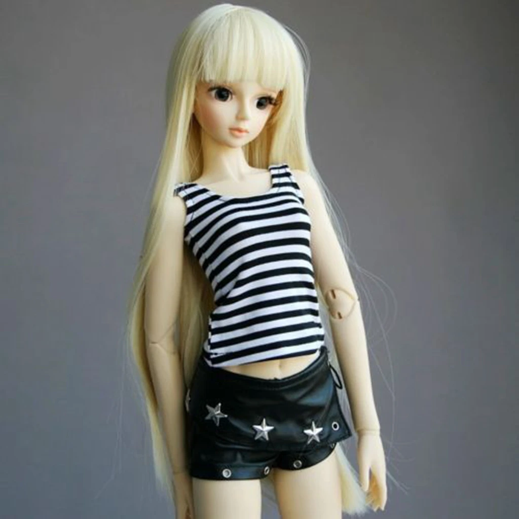 

[wamami] 367# Black PU Leather Pants/Stripe Shirt/Suit 1/4 MSD DOD AOD BJD Dollfie