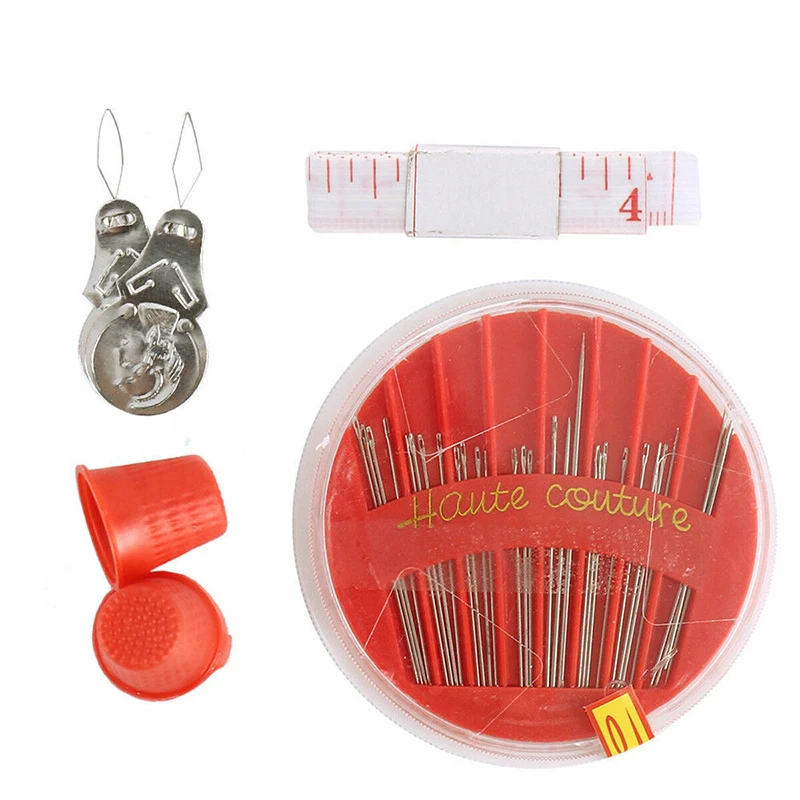 

64 Rolls Storage Box Thimble Measure Machine Line Thread Needle Craft Sewing Tools Kit-37