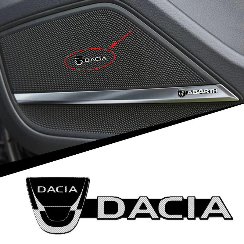 

2pcs car audio decorate 3D Aluminum Badge Emblem Sticker For Dacia duster sandero stepway 2021 dokker lodgy logan car accessorie