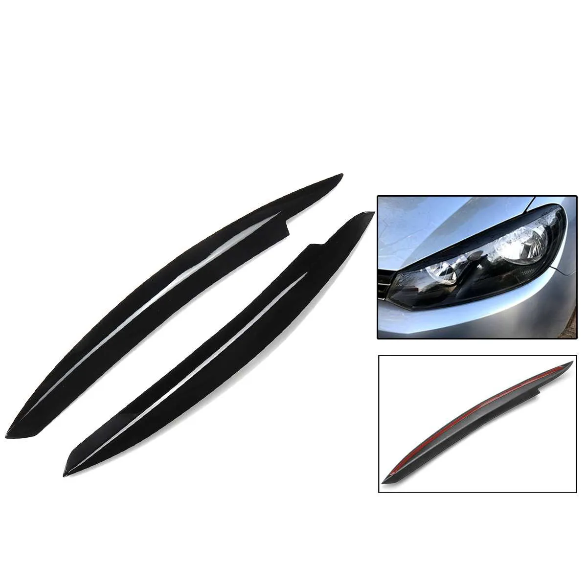 Наклейки для автомобильных фар век бровей АБС-пластик VW POLO MK5 2011 2012 2013 2014-2018