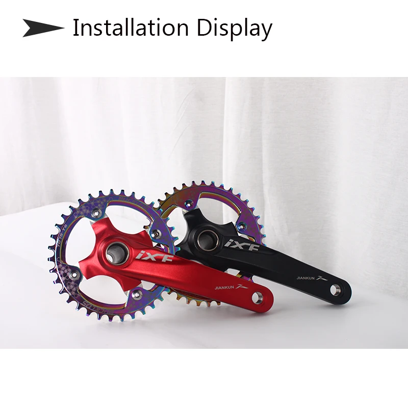 

Narrow Wide Bike Chainring 104BCD MTB Crankset Aluminum Alloy plating Chainwheel 30-38T Oval Round Crank Set Road Bicycle Parts