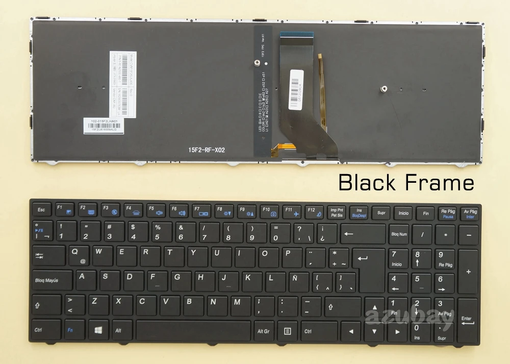LA Spanish Keyboard For Clevo CVM15F26LAJ43062 6-80-N25U0-48