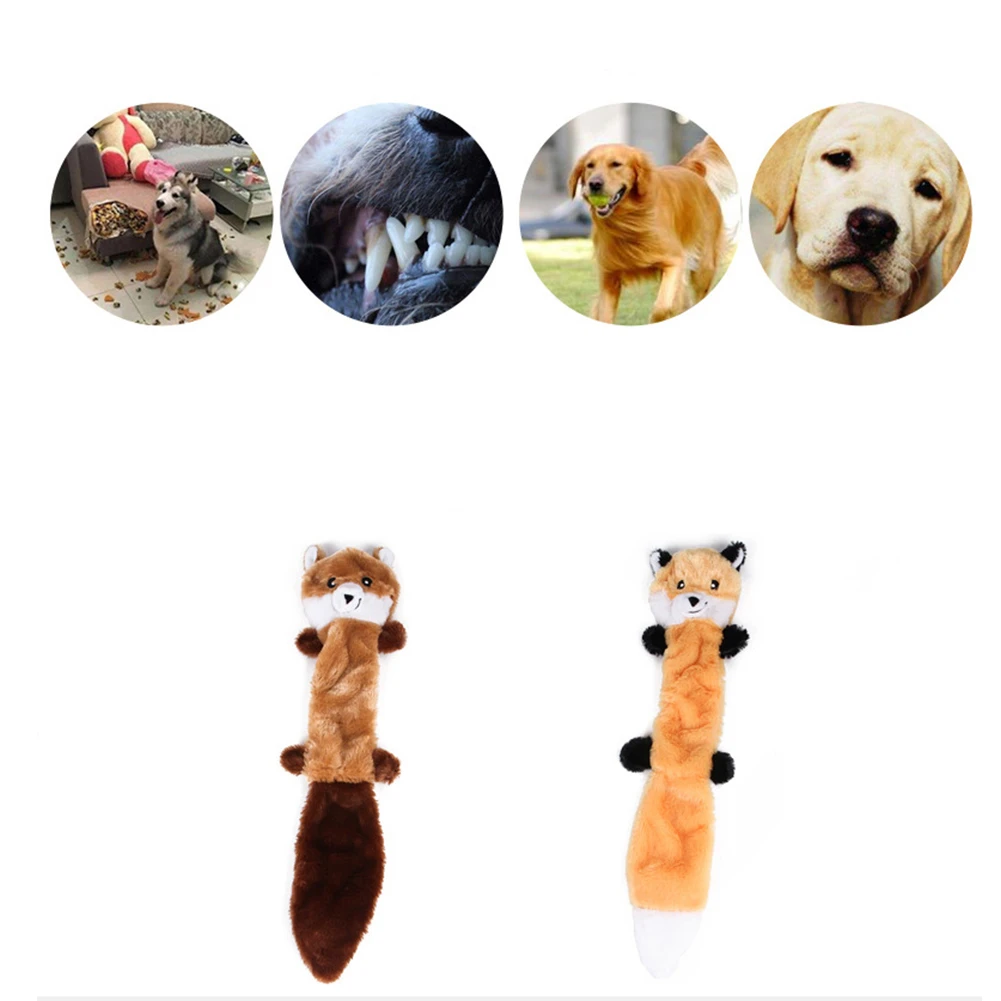 Собачья игрушка для жевания с писком Милый плюшевый енотик Животные игрушки Щенок Интерактивные Молящие Питомцы Обучение Издают звук.