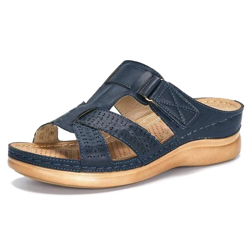 

Ladies Wedge Sandals Platform Flip Flops Plus Size Non-slip Hollow Cross Ladies Sandals Summer 2021 Platform Shoes Women Shoes