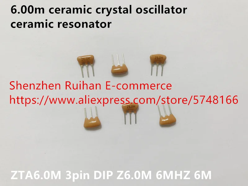 

Оригинальный новый 100% 6,00 м керамический кристаллический осциллятор, керамический резонатор ZTA6.0M 3pin DIP Z6.0M 6 МГц 6 м (индуктор)