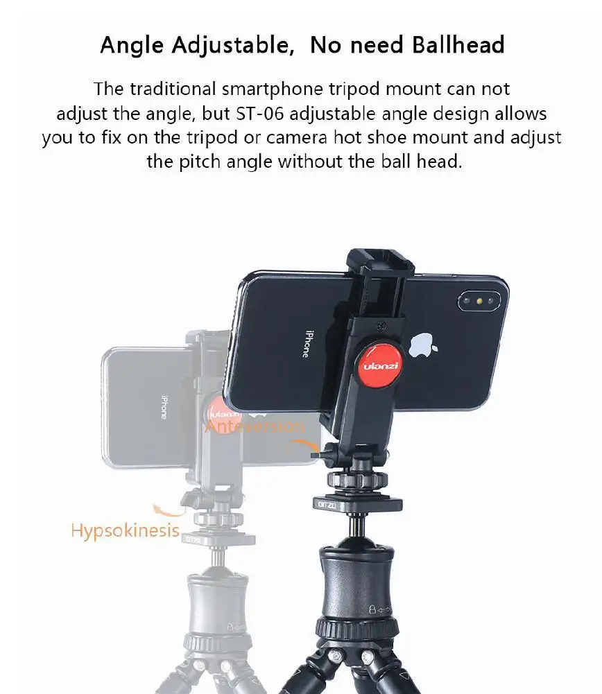 Вертикальный держатель для телефона съемки регулируемое крепление с креплением