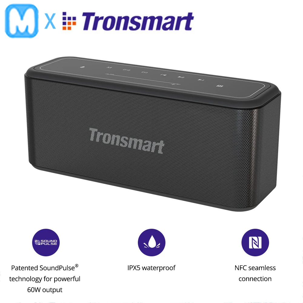 Новейшая модель Tronsmart Mega Pro 60 Вт NFC Bluetooth 5 0 Динамик IPX5 Водонепроницаемый звуковая