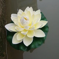 artificial lotus flower fake floating water lily garden pond fish tank decor leaves flowers water ponds lotus