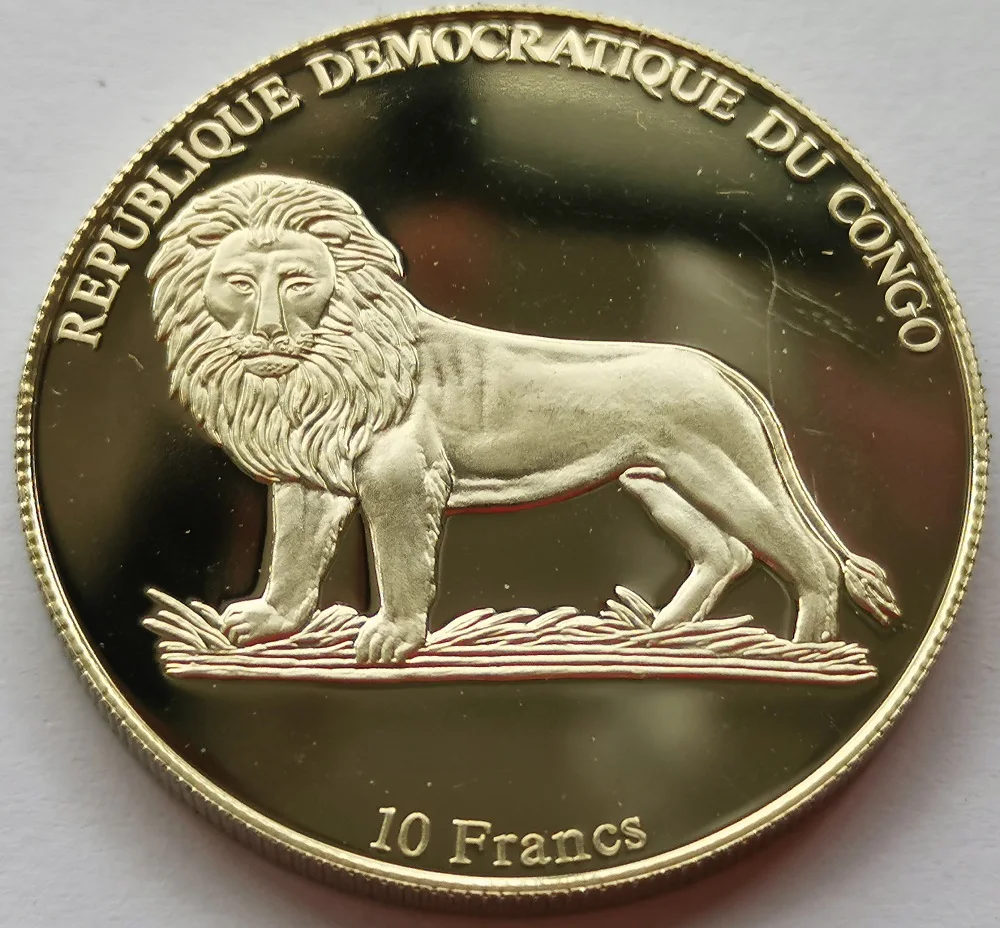 Памятная монета 10 франков 2003 год Африка 100% оригинальные монеты новая UNC 40 мм 28 г |