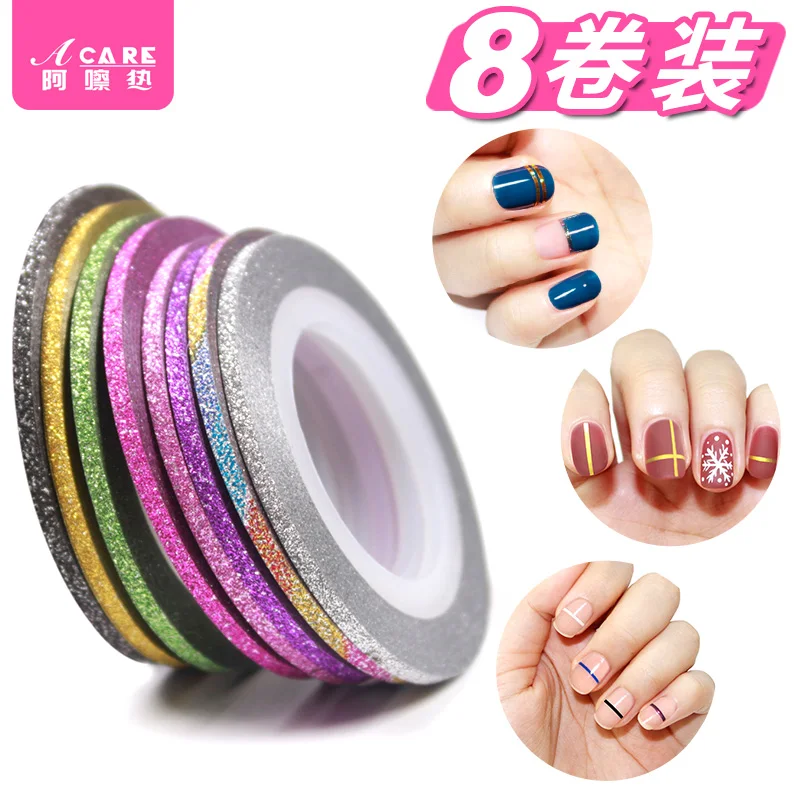 1 мм цвета: золотистый серебристый полосатая наклейка голографическая 3D полоски