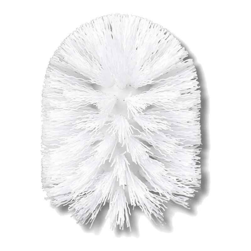 

Pack Of 5 Toilet Brush Replacement Brushes White Brush Head Stainless Steel Handle Toilet Brush