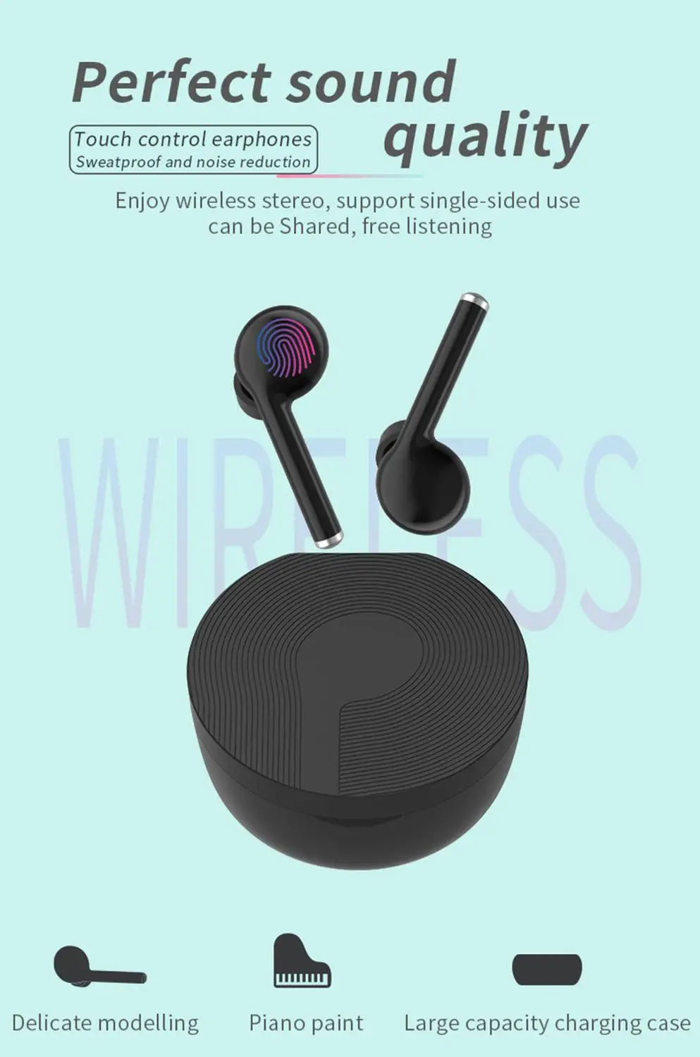 

TW40 TWS Wireless Bluetooth Earphones Touch Control Sport Waterproof earbuds Wireless Earphones Headset Works on all smartphone
