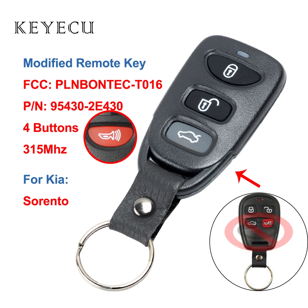 Keyecu 4 кнопки модифицированный пульт дистанционного управления автомобильный