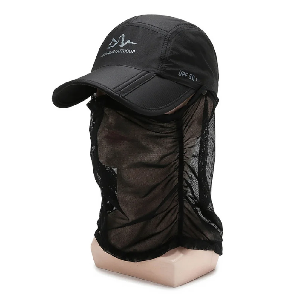 

Outdoor Sports Men Sunscreen Cap Quick Drying Hat Bicycle Detachable Design Hats Mountaineering Foldable Windproof Sunshade Caps