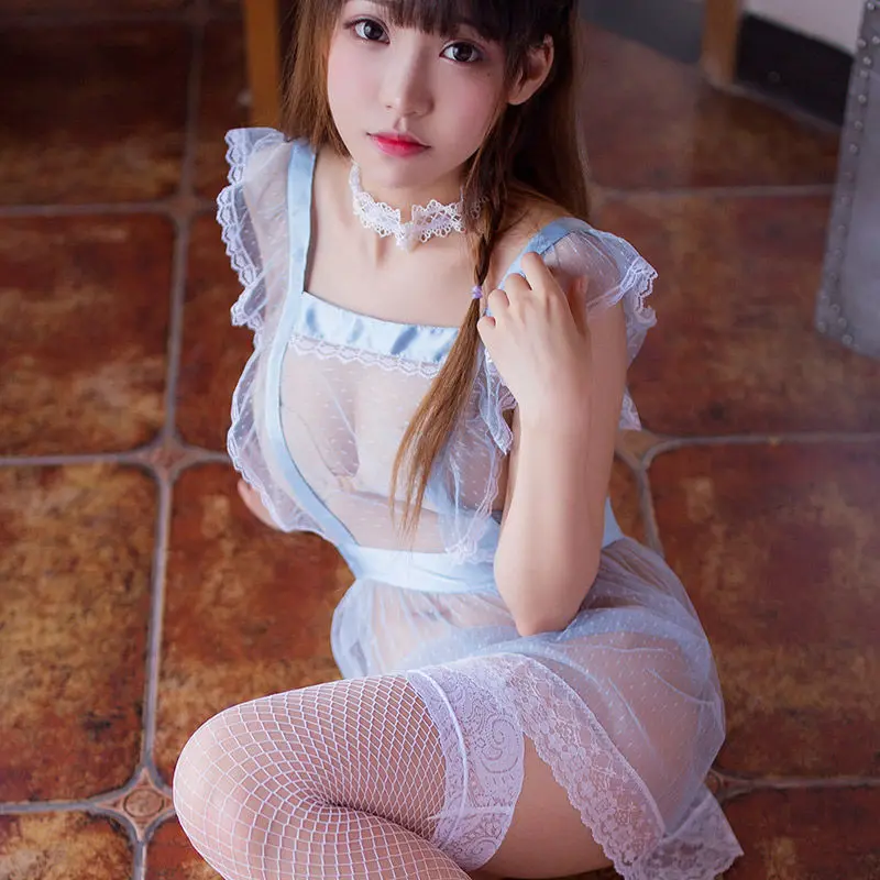 

Japanese Maid Cosplay Sexy Costumes Perspective Lingerie Underwear Servant Classical Erotic Lace Outfit Babydoll Sexy Outfit