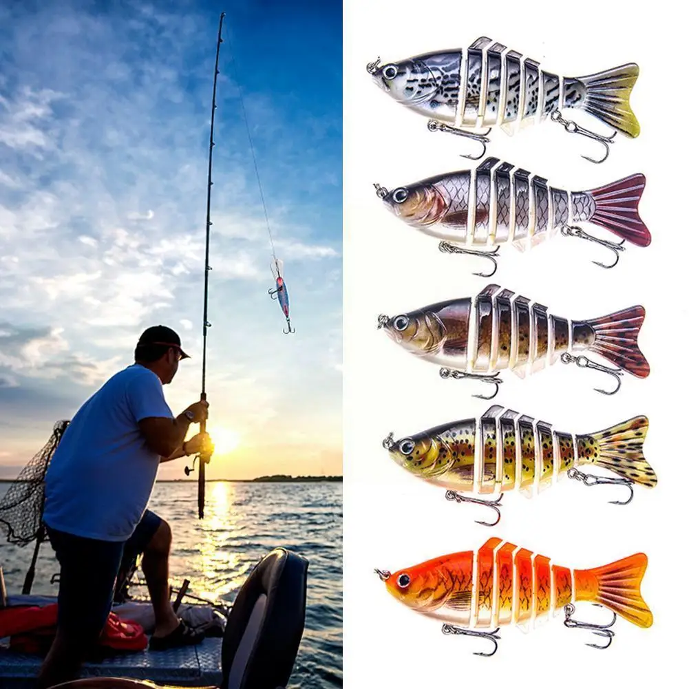 

10cm Sinking Wobblers Fishing Lures Jointed Crankbait Hooks 7 Artificial Hard Lure Bait Segment Swimbait For Fishing Tackle I8L6