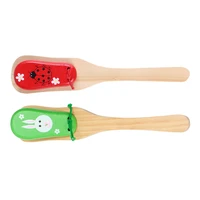 2pcs wooden castanets toys kids castanets toys children percussion musical