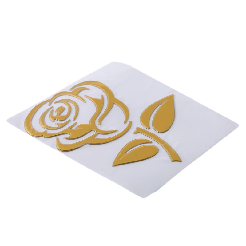 

3D Stereo Car Stickers Car Decoration Stickers Gold Silver Red Rose Pattern Car Stickers Decals Decoration Auto Accessories