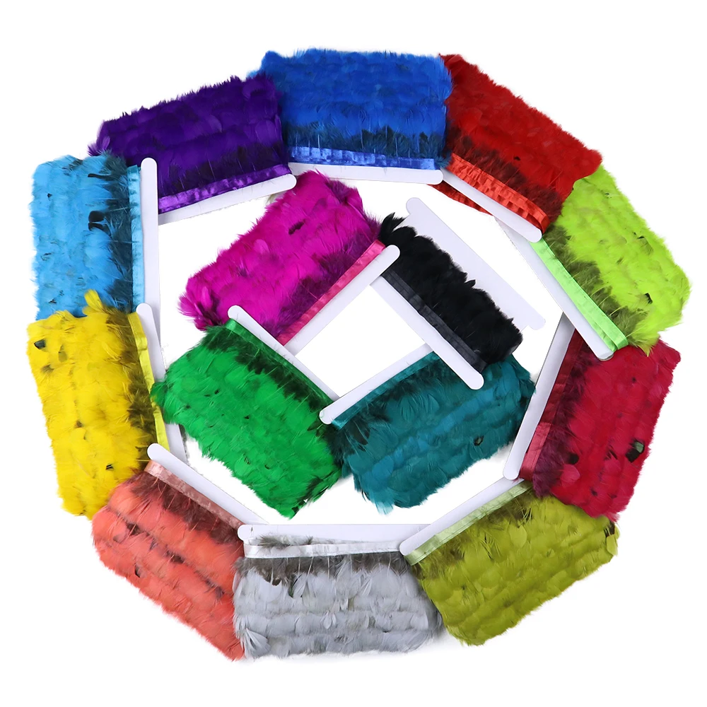 1 метр натуральное куриное перо отделка Высота 5-8 см перья фазана на ленте одежда