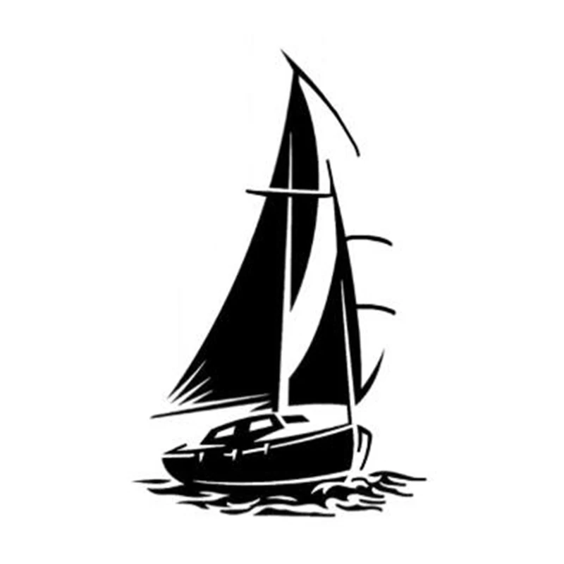 Черная/Серебристая забавная виниловая наклейка C182 для яхты лодки морского