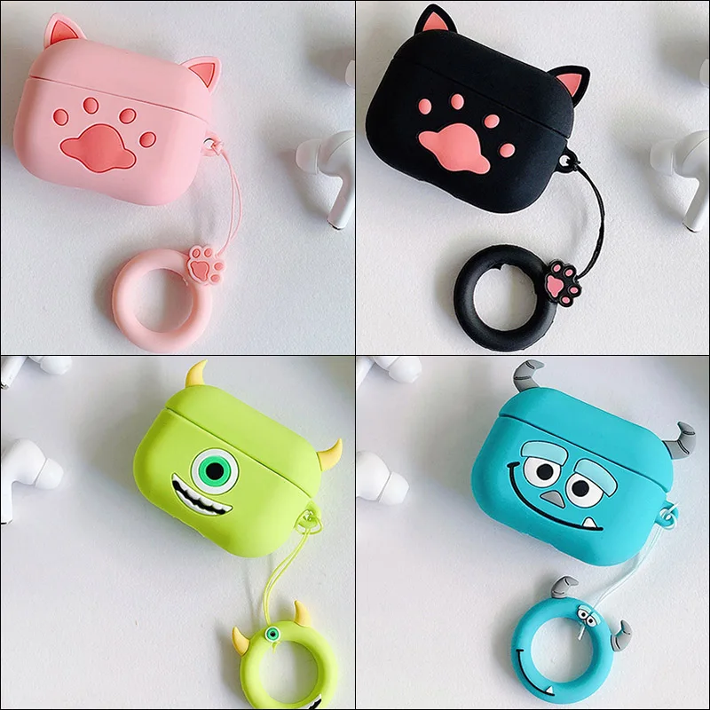 Cute Elmo Cookies Earphone Case For iPhone AirpodsPro Silicone TPU Full Protective Bluetooth Cover for AirPods Pro Headphone Box iphone 6 cardholder cases