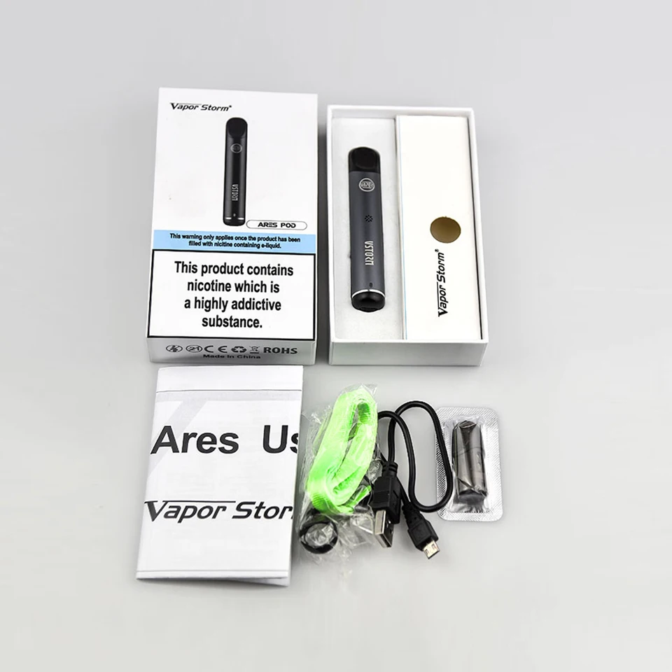 Электронная сигарета оригинальная система Vapor Storm Ares Pod Vape комплект 560 мАч 1 6 мл